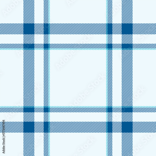 Group fabric background tartan, mid plaid pattern textile. Underwear check vector texture seamless in cyan and alice blue colors.