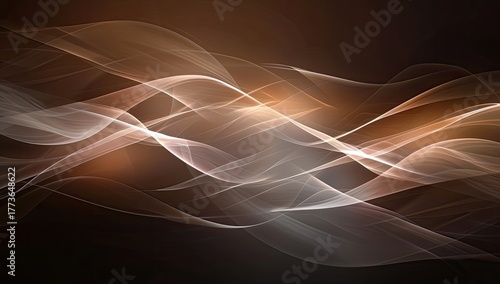 Abstract brown light streaks flow for backgrounds or web use, calm gradient tones