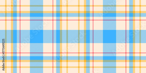 Bed tartan fabric seamless, carnival plaid background texture. Diwali vector pattern check textile in papaya whip and cyan colors.