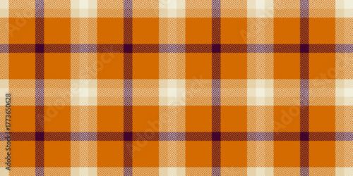 Post tartan pattern texture, choice fabric textile vector. Masculine plaid background check seamless in light and orange colors.