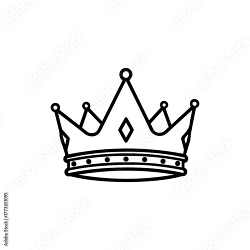 Royal crown illustration, a symbol of power, authority, and regal elegance in vector