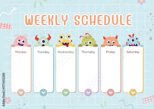 Weekly schedule