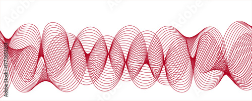 red wave line abstract background. High detailed swoosh red watermark vector pattern.Wave with lines created using blend tool. Abstract frequency sound wave lines and twisted curve lines.