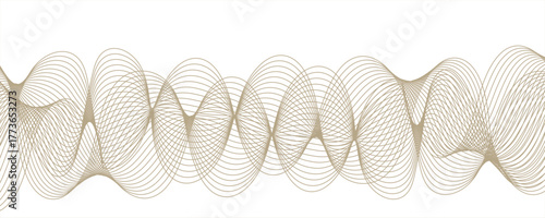 gold wave line abstract background. High detailed swoosh golden watermark vector pattern.Wave with lines created using blend tool. Abstract frequency sound wave lines and twisted curve lines.