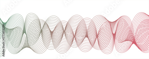 Gold wave line abstract background. High detailed swoosh golden watermark vector pattern.Wave with lines created using blend tool. Abstract frequency sound wave lines and twisted curve lines.