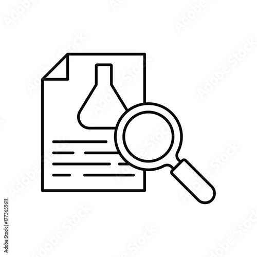 Chemical Report Vector Icon which can easily modify or edit
