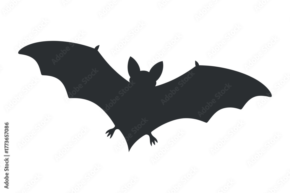 Obraz premium Bat Silhouette Flying Vector Illustration Image