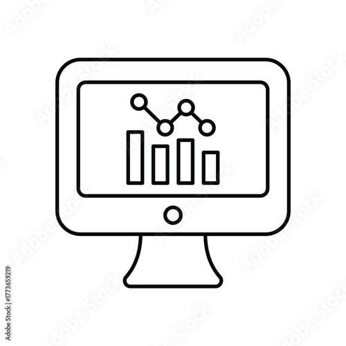 Metrics Monitor Vector Icon which can easily modify or edit