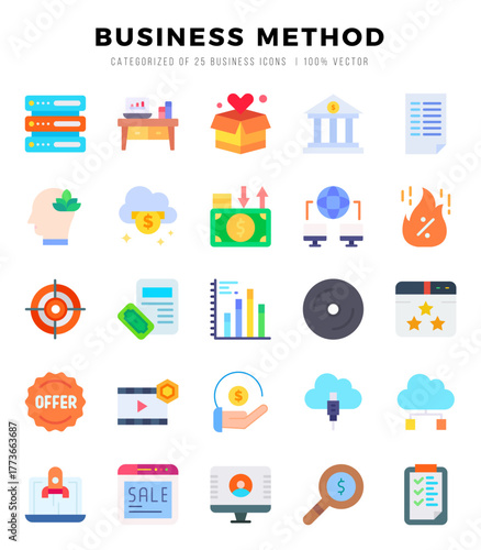 Business Method icon pack for your website. mobile. presentation. and logo design.