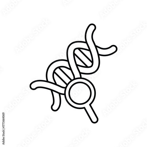 DNA Analysis Vector Icon which can easily modify or edit