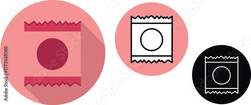 Find condom wrapper icon vector illustration stock images