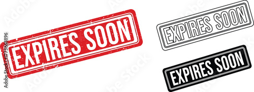 Expires soon stamp vector illustration expiration date notice