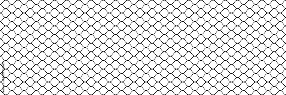 Fototapeta premium Mesh texture for fishing nets. Seamless pattern for sports or soccer goals. Vector ilustration