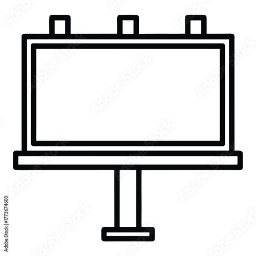 vector icon of a billboard  outdoor advertising