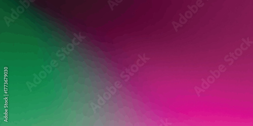 Vibrant Green to Magenta Gradient Geometric Pixelation