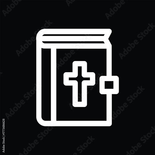 Holy book Halloween icon vector illustration