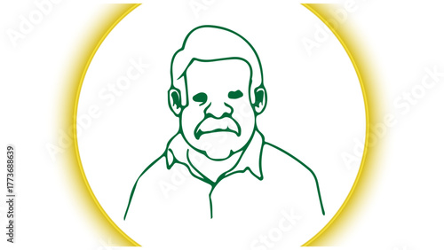 Portrait of an Elderly Man with Wisdom in His Eyes