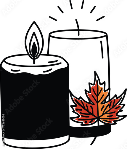 Autumn maple leaf vibrant colors isolated symbolic fall season nature element isolated on transparent background