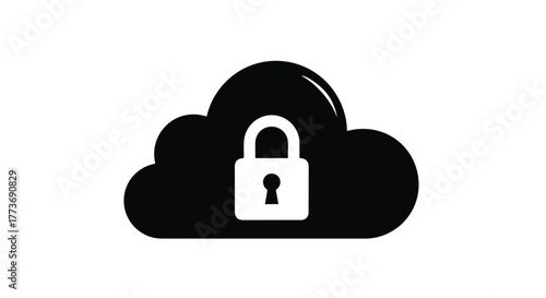 Secure cloud storage icon representing data protection and digital safety.