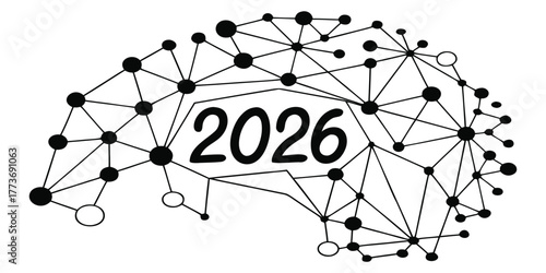 2026 Network Brain Abstract Connection Technology Vector