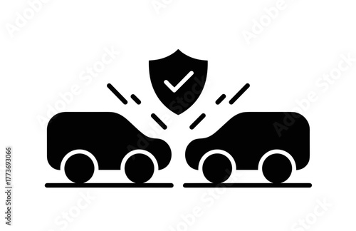 Depicting auto insurance coverage following a car accident, ensuring financial security and protection.