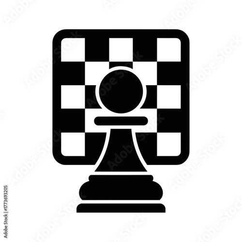 A chess pawn piece on a checkered board, representing strategy, competition, and intellectual challenge.