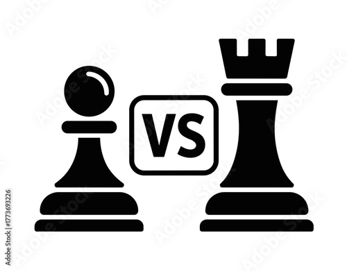 A chess game featuring a pawn against a rook, symbolizing strategy, tactics, and intellectual challenge