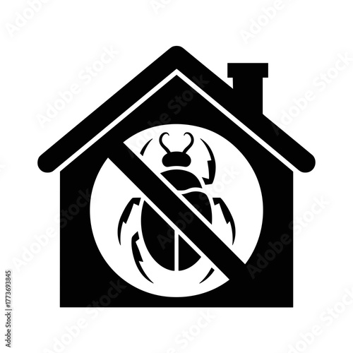 Protect your house from unwanted pests with this symbol representing pest control and home safety icon