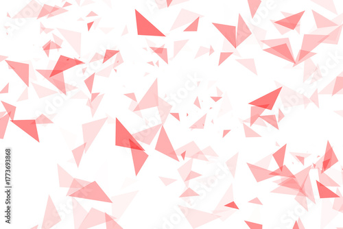 Explosion with festive scattered confetti triangles shapes elements art design