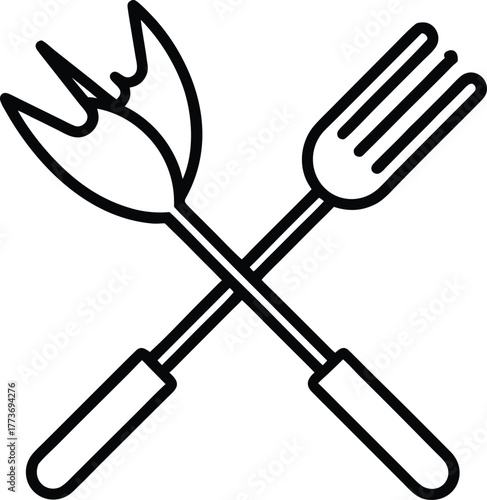 Stylized tree branches losing leaves, blown away by strong wind