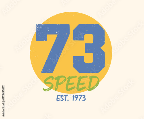 High Speed Vehicle T-Shirt Graphic. Car print design for t shirt print, poster, sticker, background and other uses. Road speed graphic print. Full speed racing club.