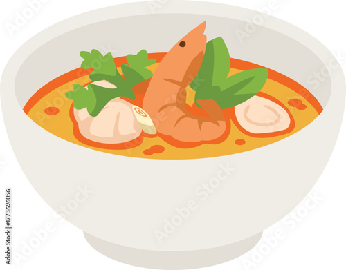 Tom yum goong soup
