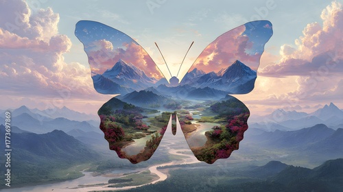 Butterfly landscape transformation