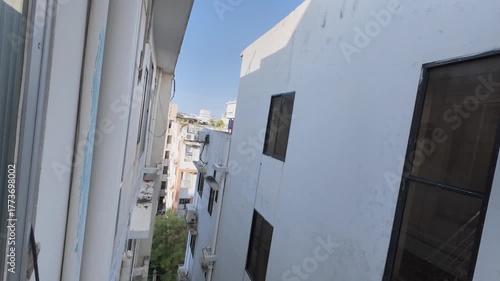 white house in the old town of crete