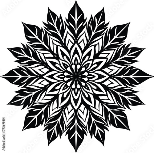 Smiling animated snowman character with snowflakes and twigs