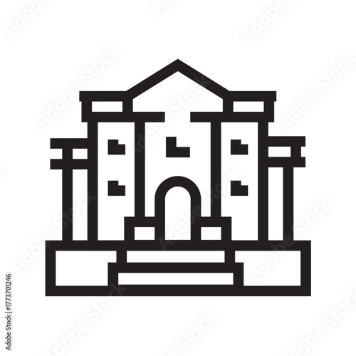 economic depression black line icon for digital and print projects.