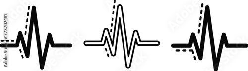 Heartbeat pulse wave vector illustration medical concept