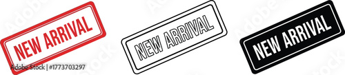 New arrival stamp vector design template isolated on white