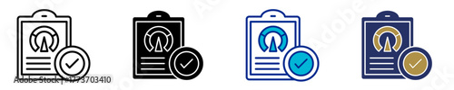 Business Checklist  Icon Set Multiple Style Collection