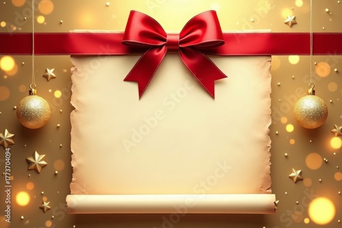 Festive holiday scroll for your heartfelt wishes