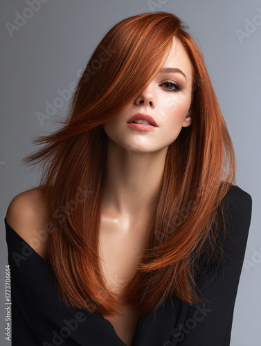 beautiful woman with red hair
