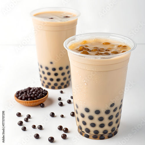 Wallpaper Mural Refreshing boba milk tea drinks with tapioca pearls for a sweet summer treat Torontodigital.ca