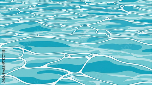 Stylized illustration of clear blue water with subtle light reflections, depicting a calm aquatic environment perfect for backgrounds