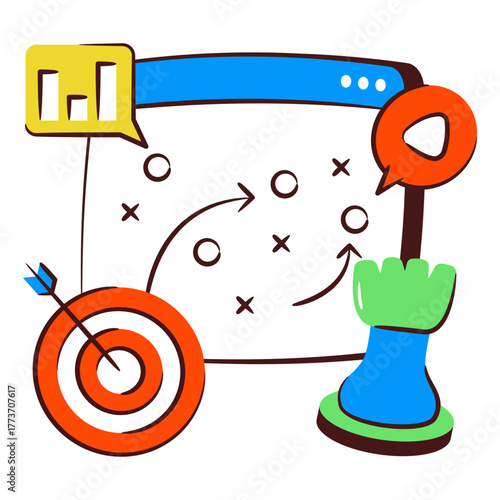 Perfect design icon of strategic plan