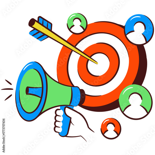 Premium download icon of target marketing