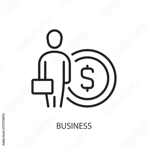 Business thin line icons. Original vector illustration.