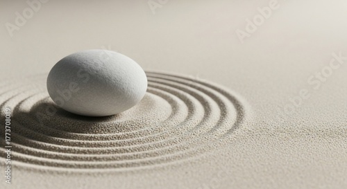 Zen garden stone sand meditation relaxation balance harmony peace mindfulness simplicity nature art design