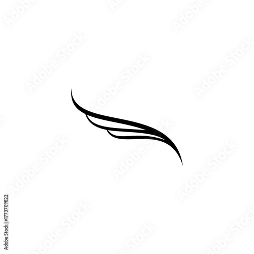 abstract beauty symbol logo, simple wave design