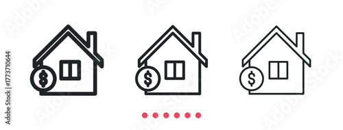 Sale icon. Thin line icon vector