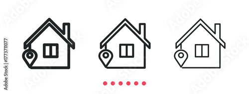 Location icon. Thin line icon vector